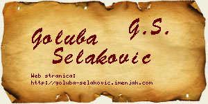 Goluba Selaković vizit kartica